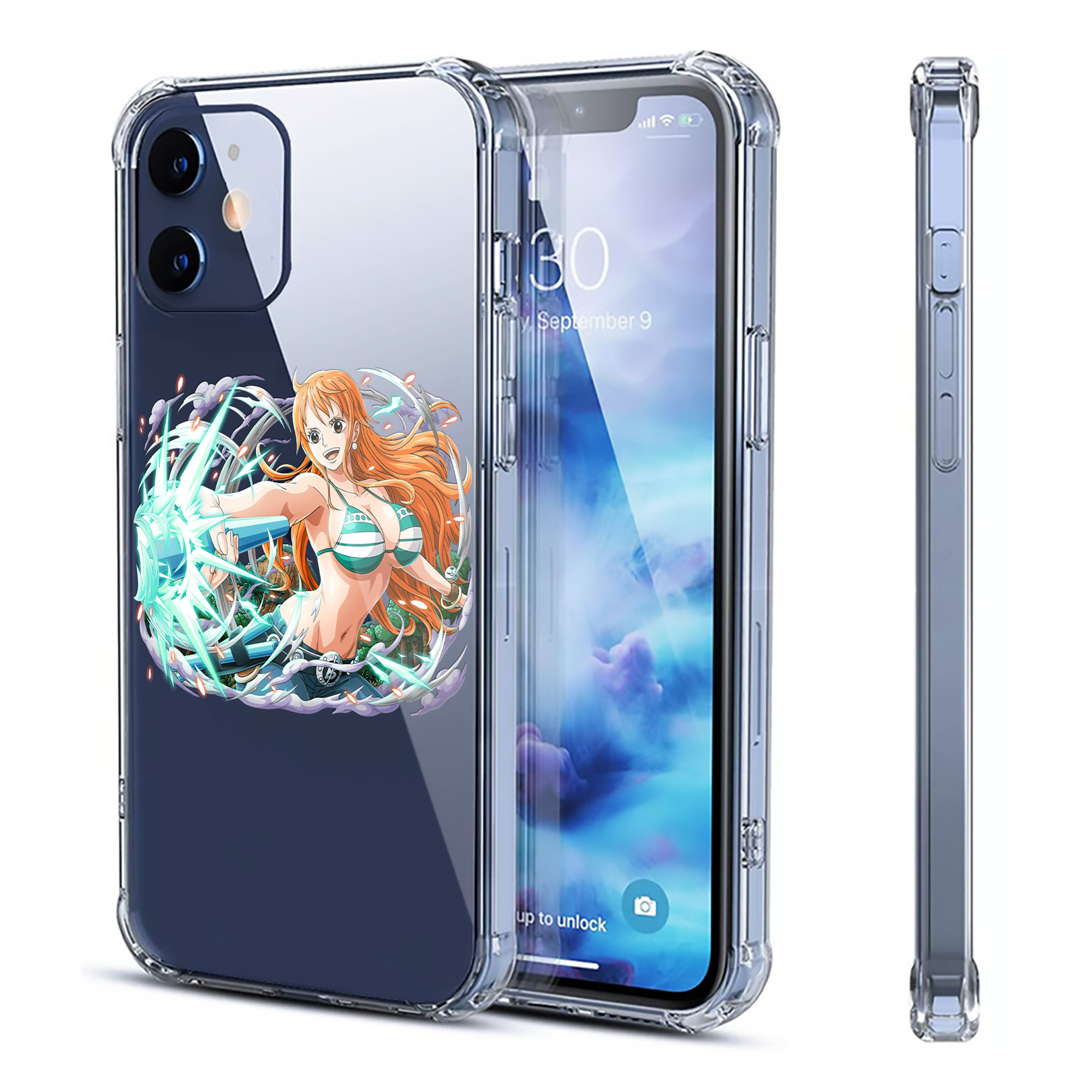 （画像用） ワンピース ナミ ONE PIECE Nami 【iPhone 12シリーズ対応】透明スマホケース（クリアソフトケース）